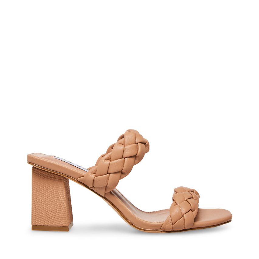 Beige Steve Madden Banks Women\'s Heels Sandals | PH 7250Z16U